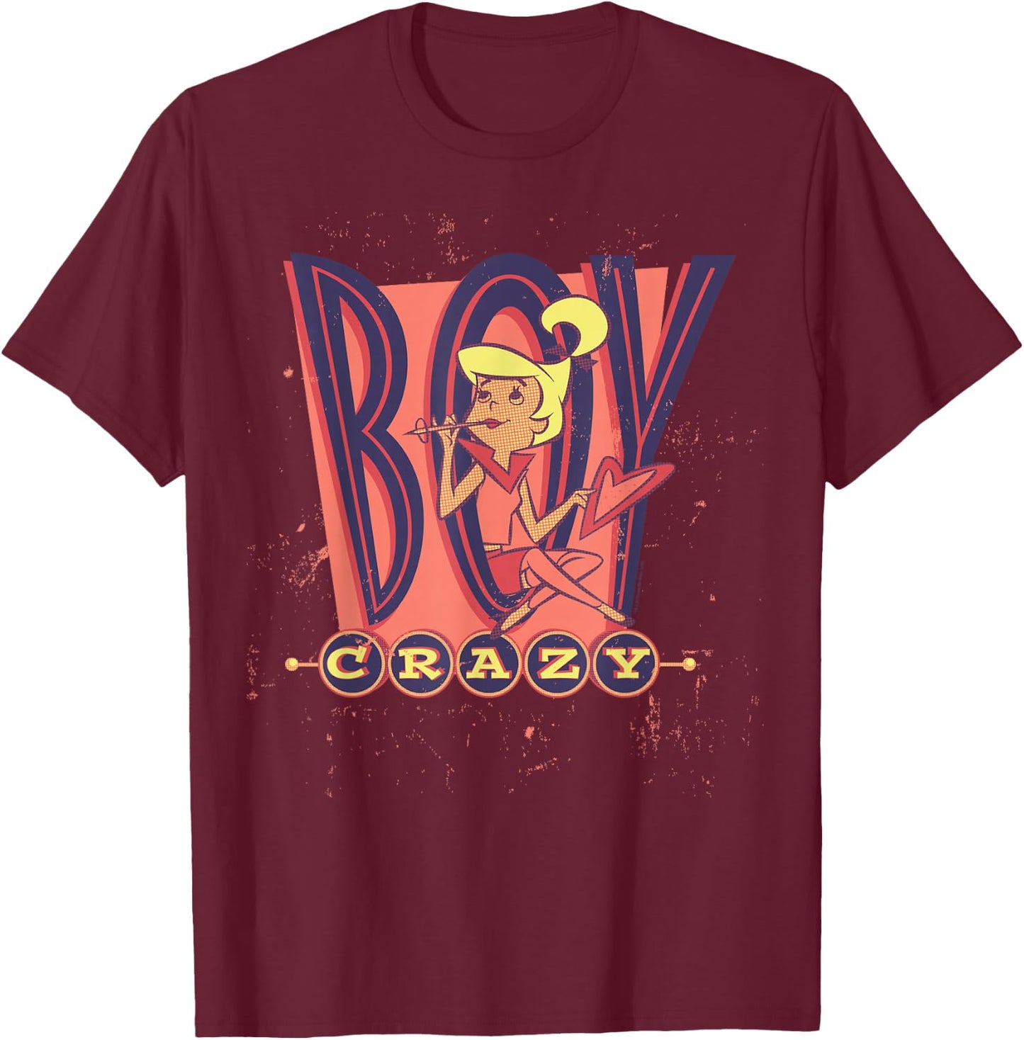 The Jetsons Judy Boy Crazy T-Shirt - T-Shirt | Maroon
