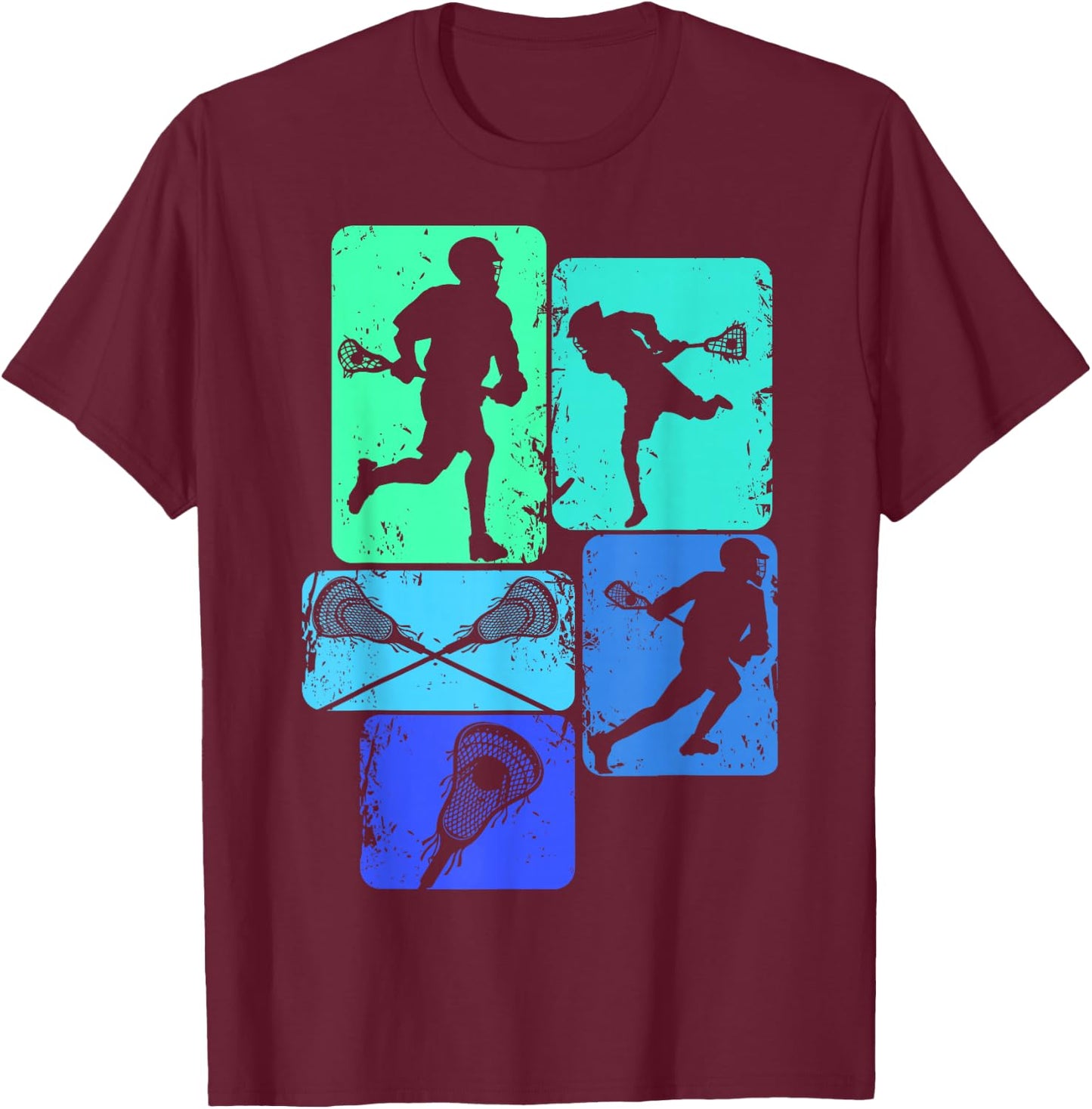 Lacrosse Boys Kids Men Youth T-Shirt - T-Shirt | Maroon