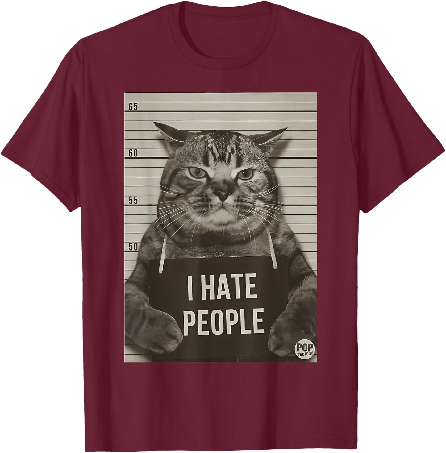 Cat funny, Cats love, Cats I Hate People T-Shirt - T-Shirt | Maroon