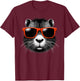 Cool Nutria Wearing Sunglasses Graphic Art T-Shirt - T-Shirt | Maroon