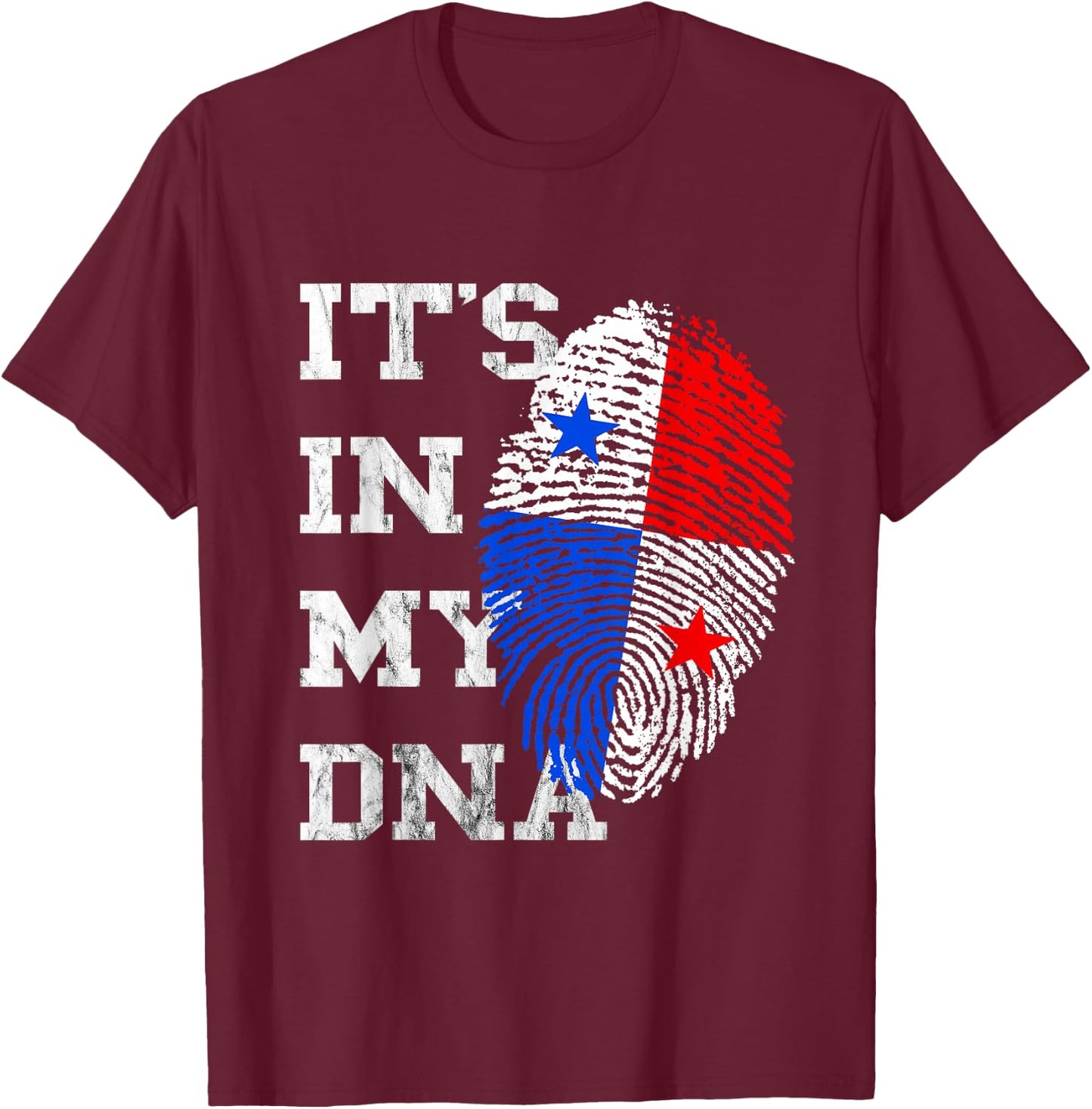Panama It''s In My DNA Roots Panama Trip Panamanian Flag T-Shirt - T-Shirt | Maroon
