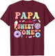 Papa of The Sweet One Lollipop Candy Birthday Party Family T-Shirt - T-Shirt | Maroon