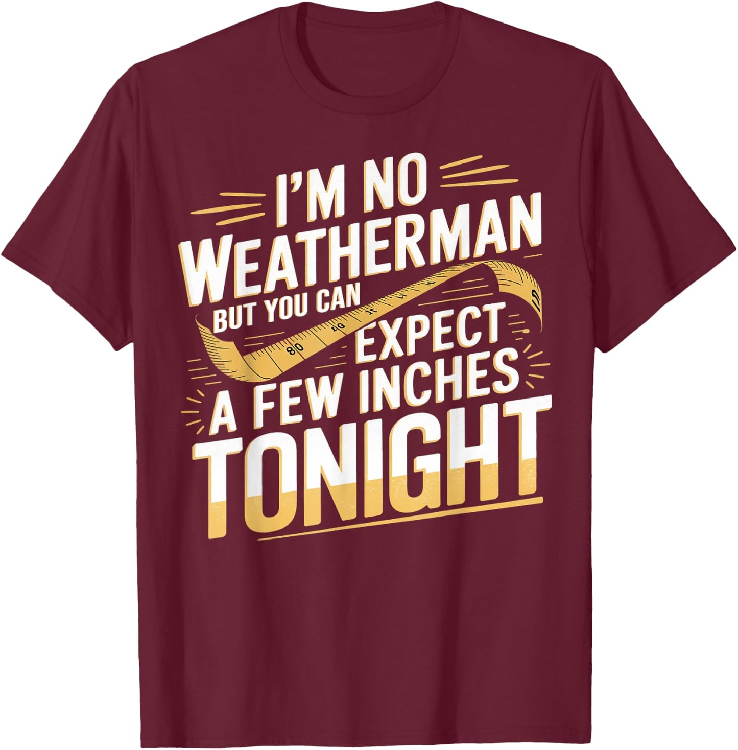Funny I'm No Weatherman Meteorologist Weatherman T-Shirt - T-Shirt | Maroon