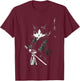 Vintage Samurai Cat Graphic Art Japanese Ukiyo-e T-Shirt - T-Shirt | Maroon