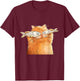 Retro Cute Cat Fish Art Eyes Fish Kitten Catfish Meow Funny Women Girls Kids T-Shirt - T-Shirt | Maroon