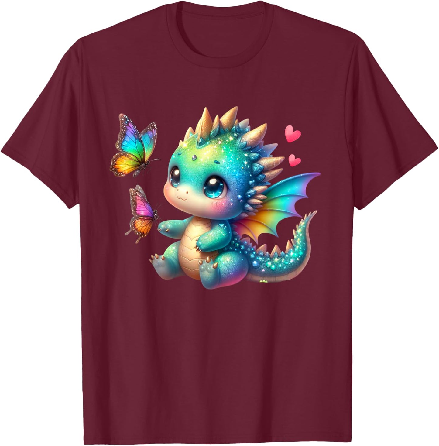 Cute Dragon funny Dragon Baby Kids Toddler Boys Girls T-Shirt - T-Shirt | Maroon