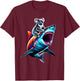 Funny Koala Riding Shark Koala Lover T-Shirt - T-Shirt | Maroon