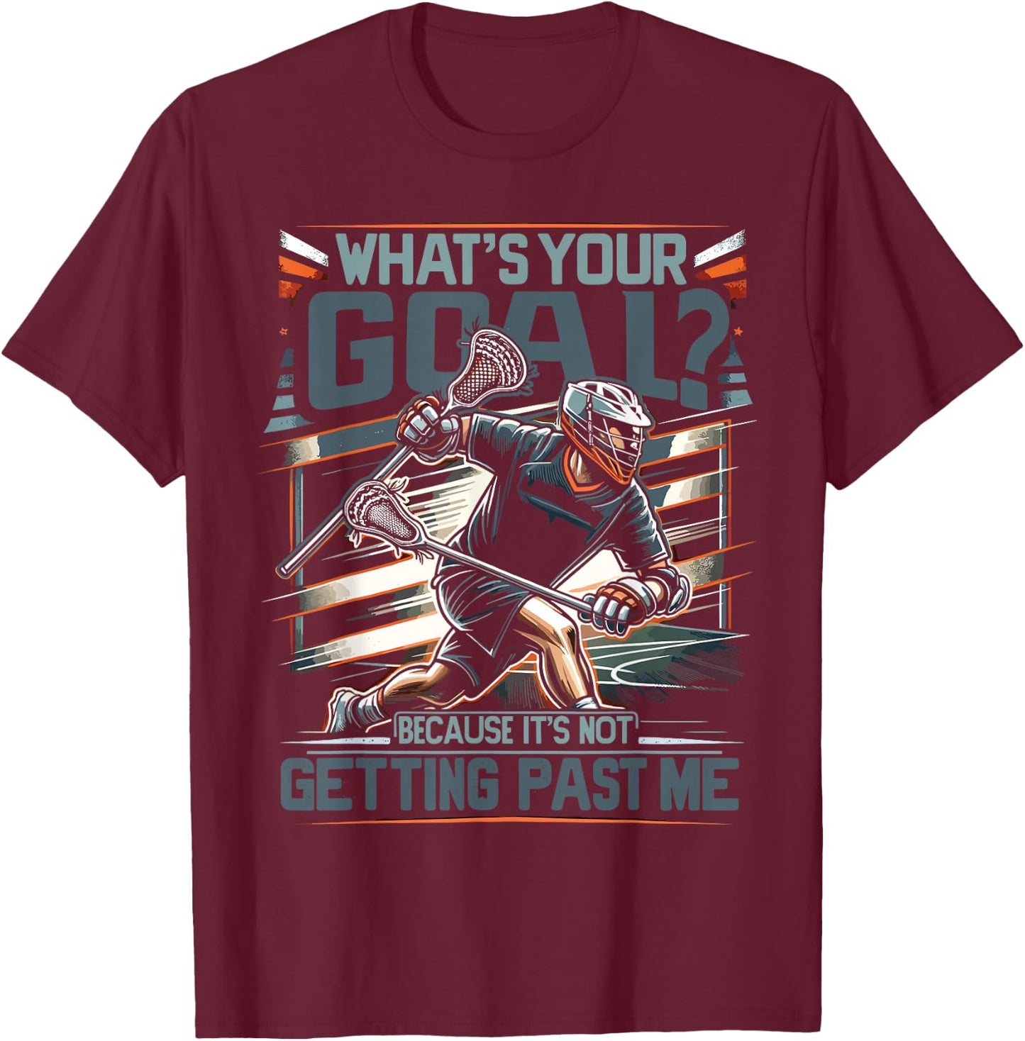 Funny Lax Goalkeeper Lacrosse Goalie Lacrosse T-Shirt - T-Shirt | Maroon