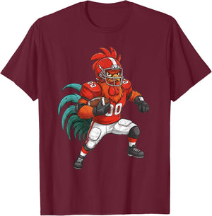 Funny Chicken American Football Humor. Fun Football T-Shirt - T-Shirt | Maroon