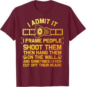 Cool Photographer Design Women Camera Photography T-Shirt - T-Shirt | Maroon