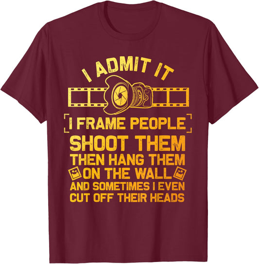 Cool Photographer Design Women Camera Photography T-Shirt - T-Shirt | Maroon