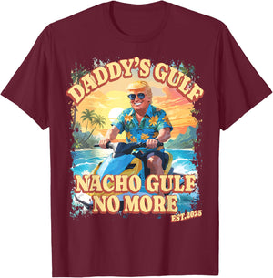 Nacho Gulf No More Funny Gulf 2025 Retro USA America Mexico T-Shirt - T-Shirt | Maroon
