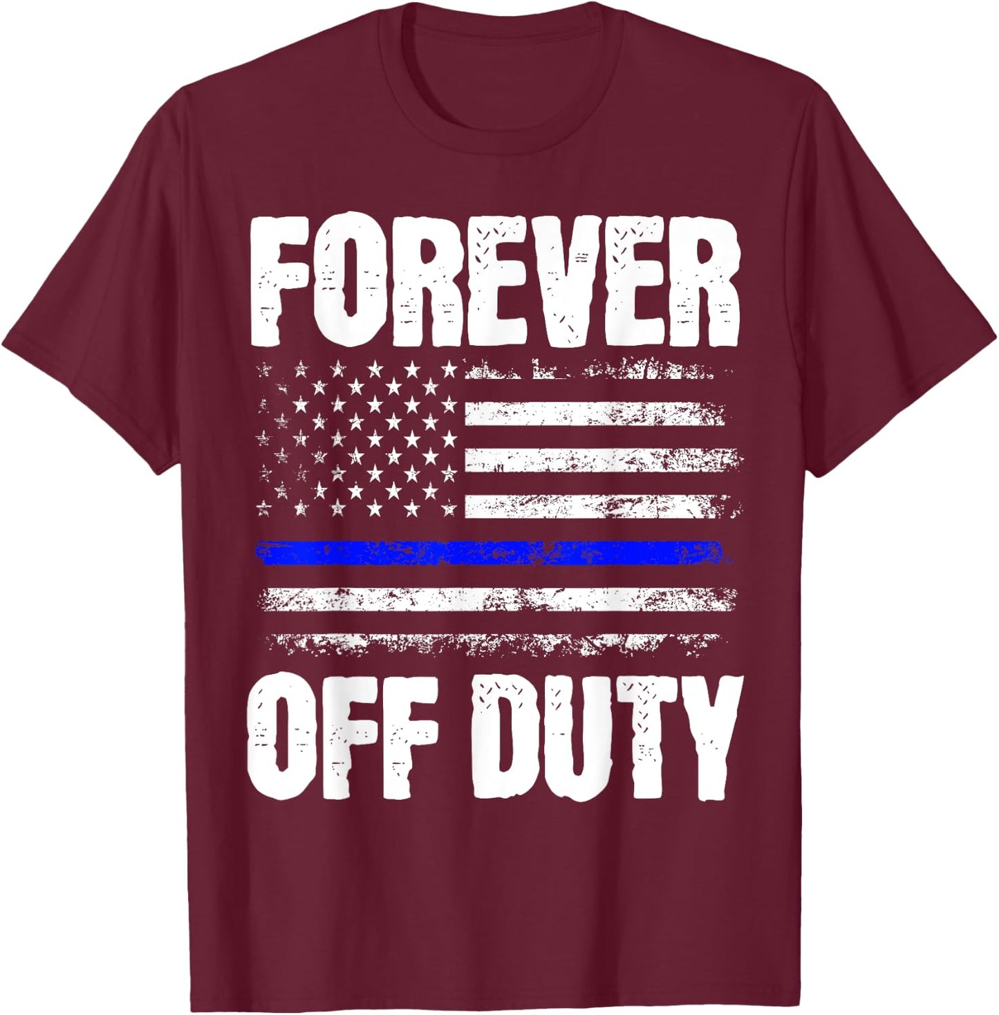 Retired Police Officer Cop T-Shirt - T-Shirt | Maroon