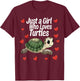 Cute Turtle Lovers Gift Just A Girl Who Loves Turtles T-Shirt - T-Shirt | Maroon