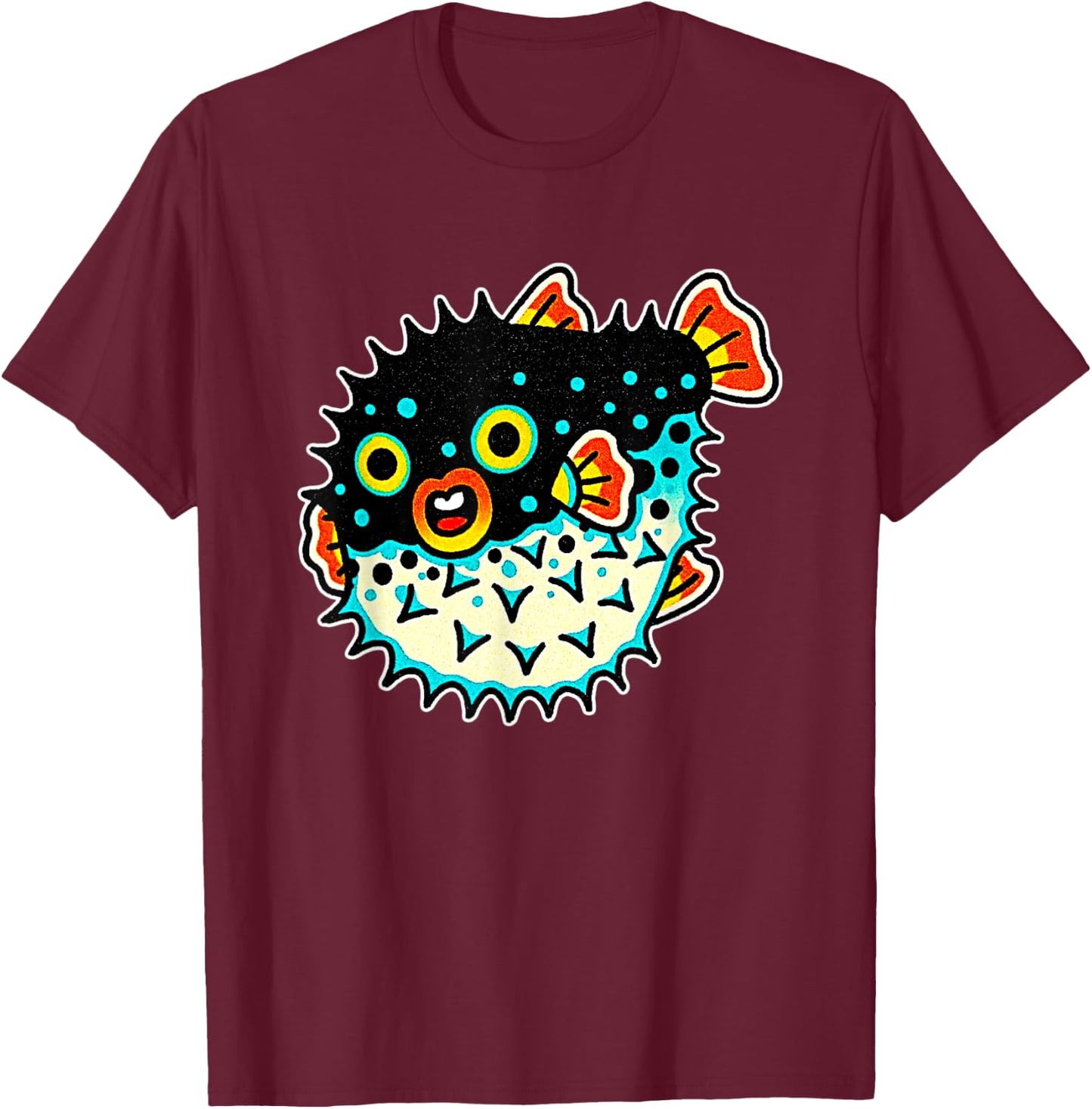 Pufferfish T-Shirt - T-Shirt | Maroon
