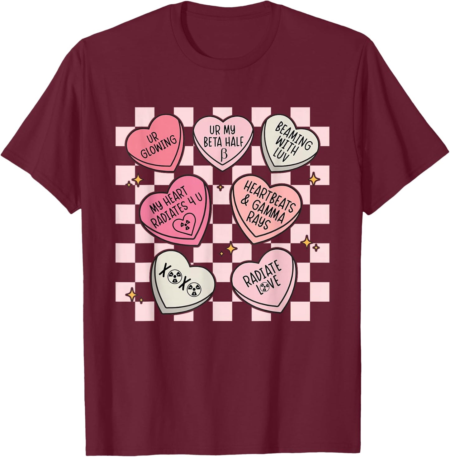 Radiology Valentines X-Ray Radiologist Valentine Radiologic T-Shirt - T-Shirt | Maroon