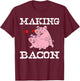 Funny Pigs Making Bacon Cute Pork Breakfast Women T-Shirt - T-Shirt | Maroon