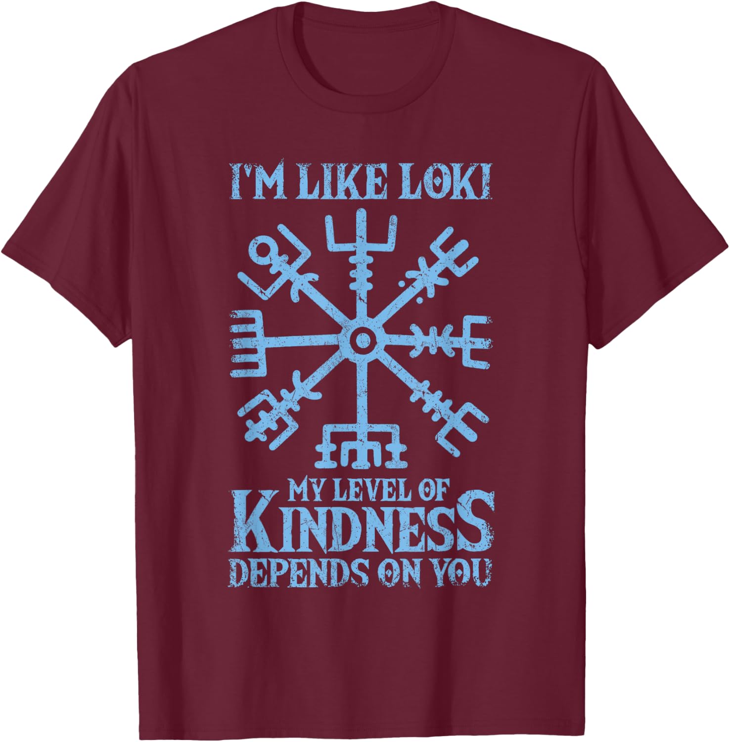Loki Viking Norse Mythology God Loki , Small, Black T-Shirt - T-Shirt | Maroon