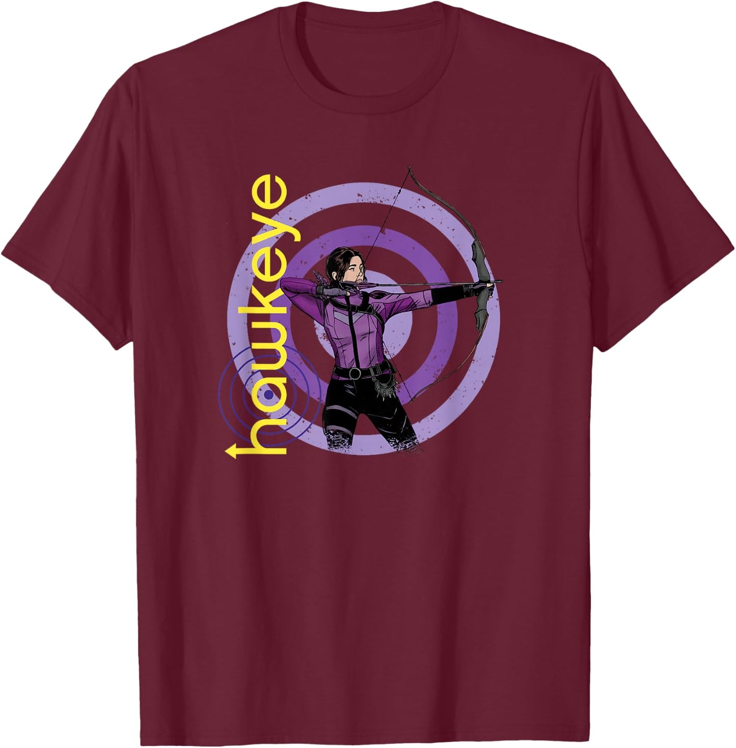 Marvel Hawkeye Kate Bishop On Target T-Shirt - T-Shirt | Maroon