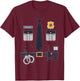 Police Officer Costume Police Badge Cop Halloween T-Shirt - T-Shirt | Maroon