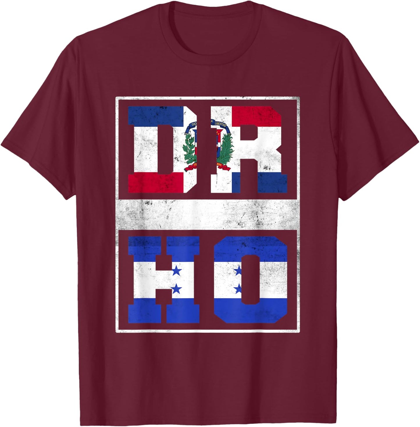 Dominican Republic and Honduras Mix Dominicana Honduran T-Shirt - T-Shirt | Maroon