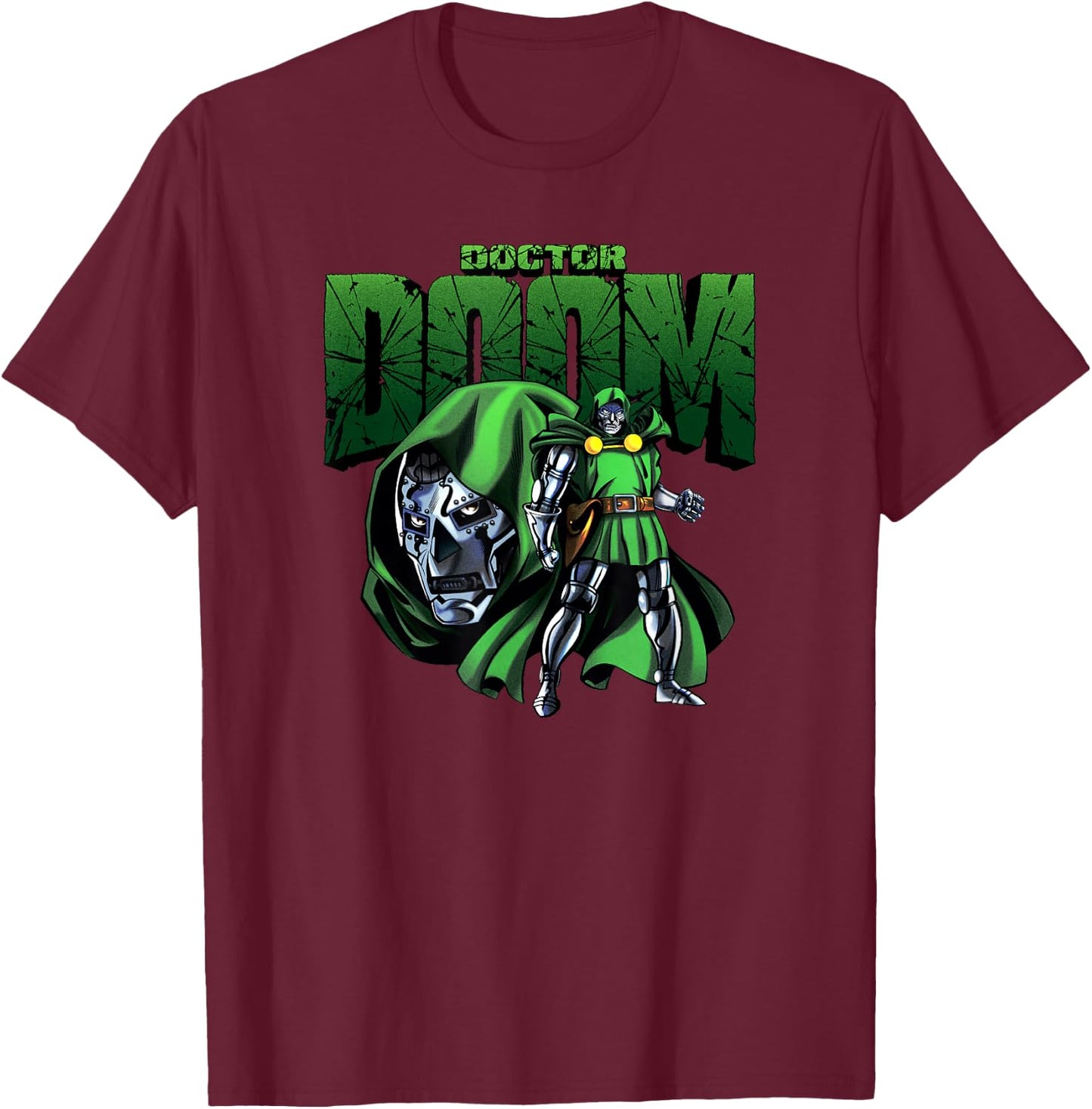 Marvel Fantastic Four Doctor Doom Epic Villain Classic T-Shirt - T-Shirt | Maroon