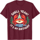 Crab Birthday Funny Shell Beach Men Women T-Shirt - T-Shirt | Maroon