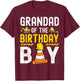 Grandad Of The Birthday Boy Construction Worker Bday T-Shirt - T-Shirt | Maroon