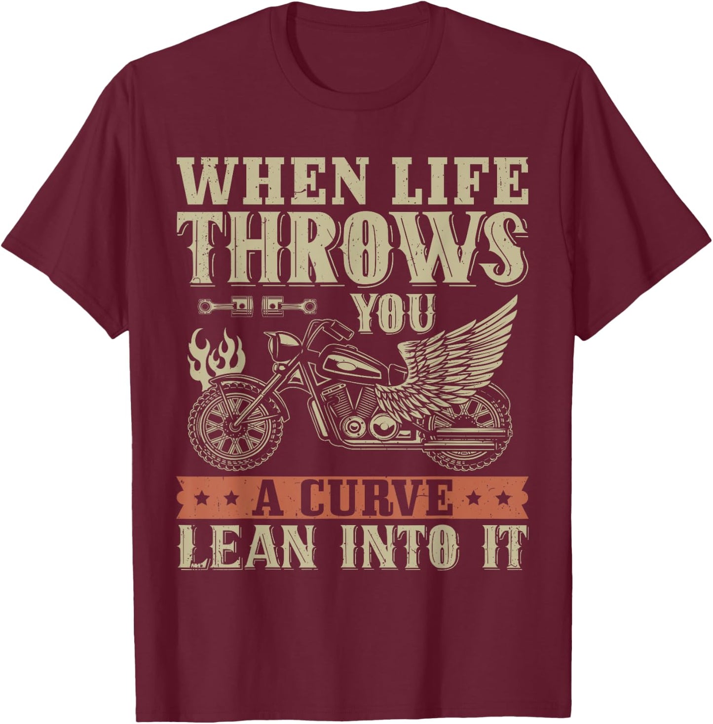Funny Biker Art Women Motorcycle Motorbike Rider T-Shirt - T-Shirt | Maroon
