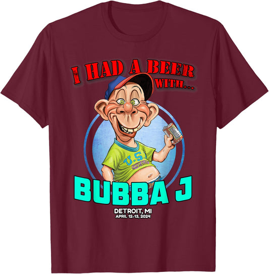 Bubba J Detroit, MI (2024) T-Shirt - T-Shirt | Maroon