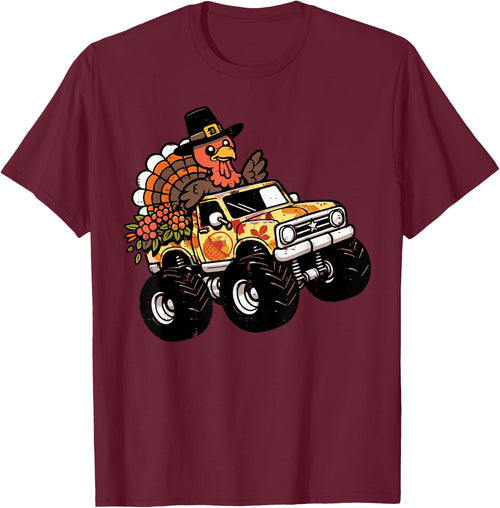 Thanksgiving Turkey Monster Truck Fall Toddler Boys Kids