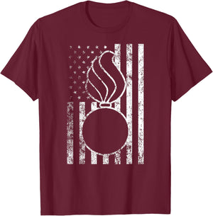 Air Force Ammo Pisspot American Flag Merica Distressed T-Shirt - T-Shirt | Maroon