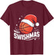 Merry Swishmas Ugly Christmas Basketball Player Xmas Funny T-Shirt - T-Shirt | Maroon