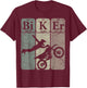 Biker Periodic Table Elements Motocross Bike Nerd Vintage T-Shirt - T-Shirt | Maroon