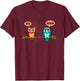 Who Whom Owl, Funny Owl, English Teacher, Funny Grammar Women Kids T-Shirt - T-Shirt | Maroon