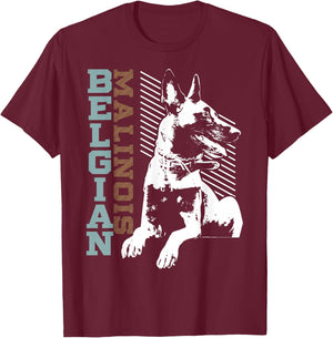 Vintage Belgian Malinois T design, Dog Lovers gift T-Shirt - T-Shirt | Maroon