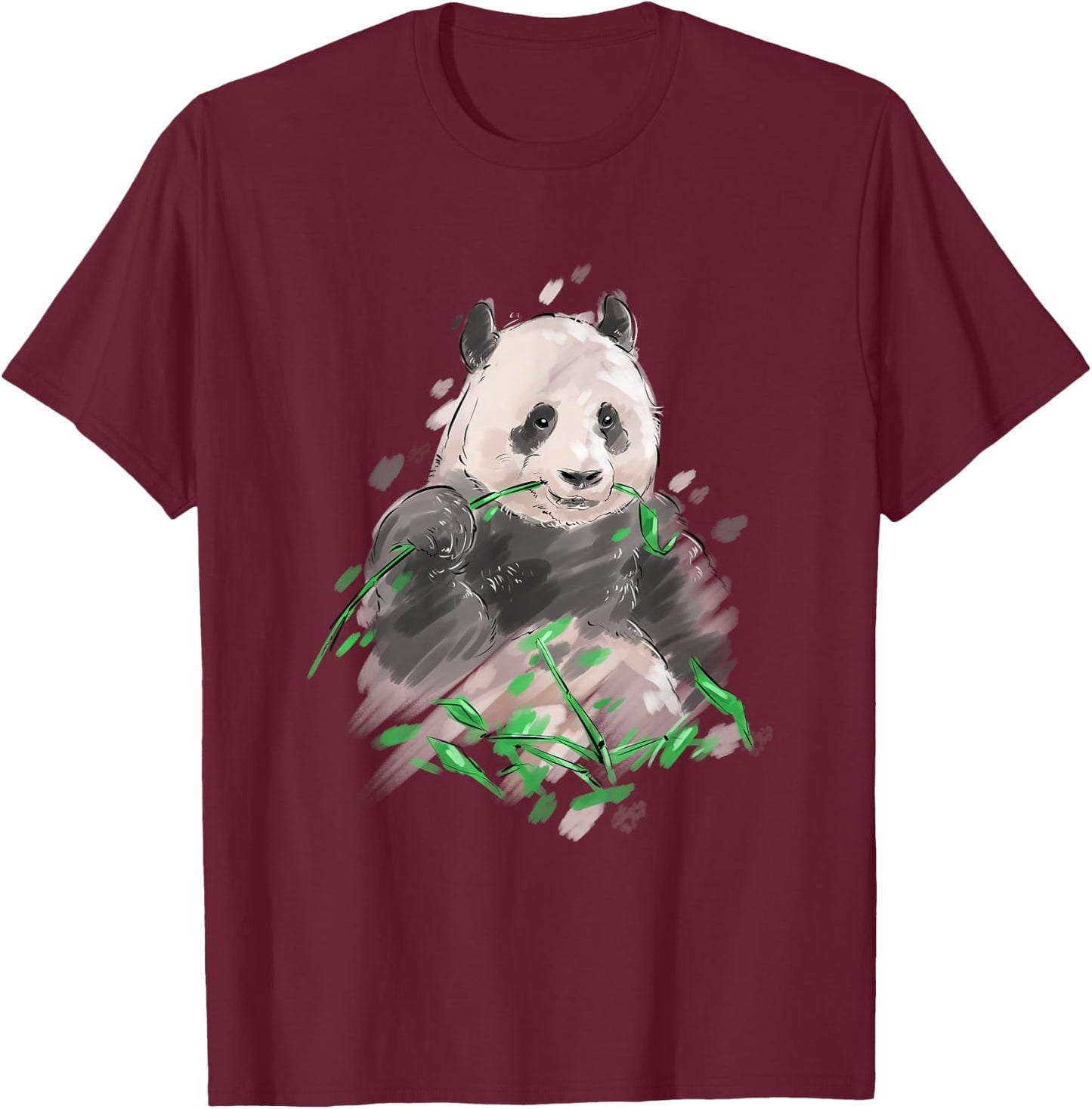 Panda Shirt Men Women Panda Lover Pandabear T-Shirt - T-Shirt | Maroon