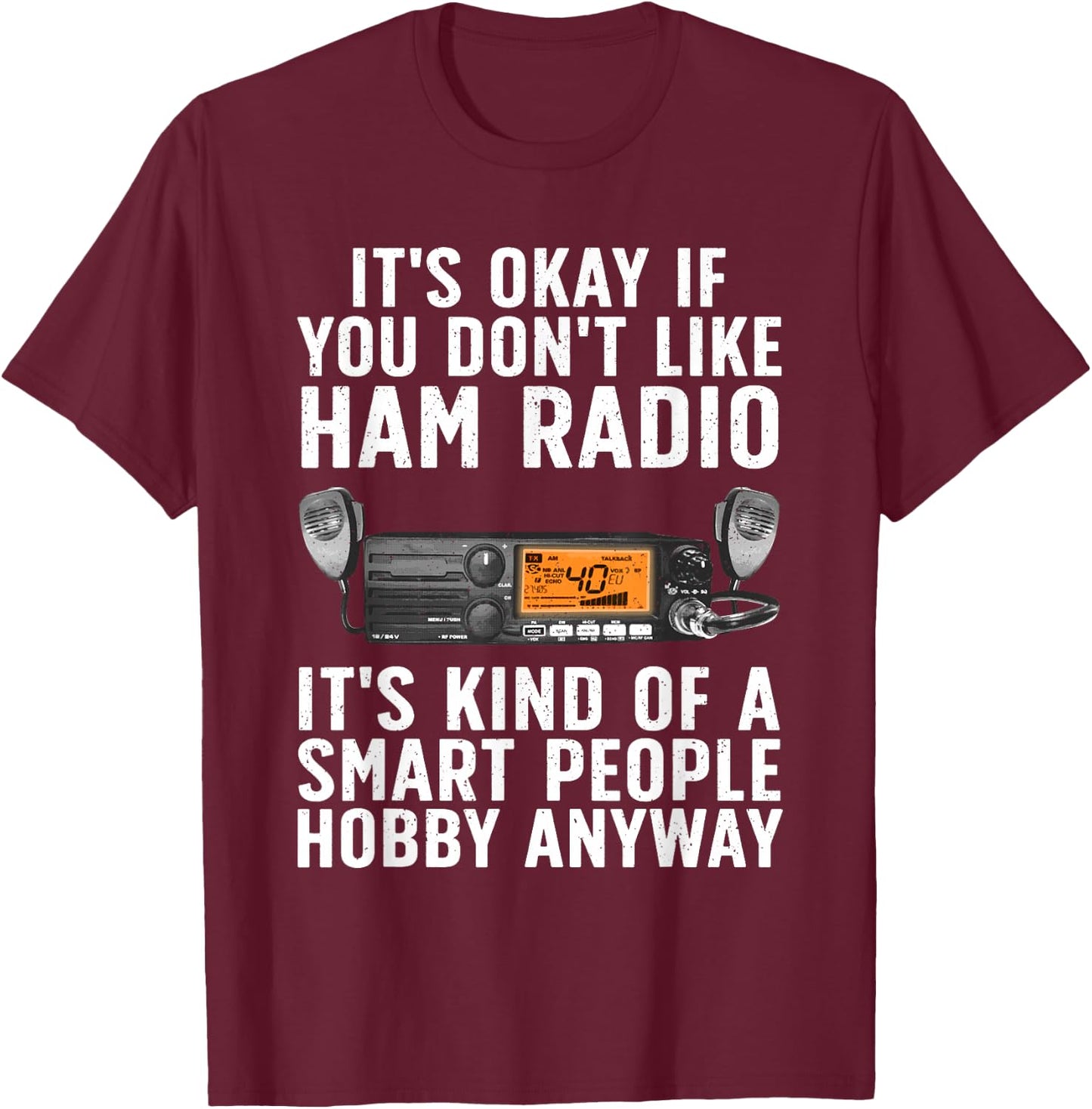 Funny Ham Radio Art Women Amateur Radio Ham Operator T-Shirt - T-Shirt | Maroon