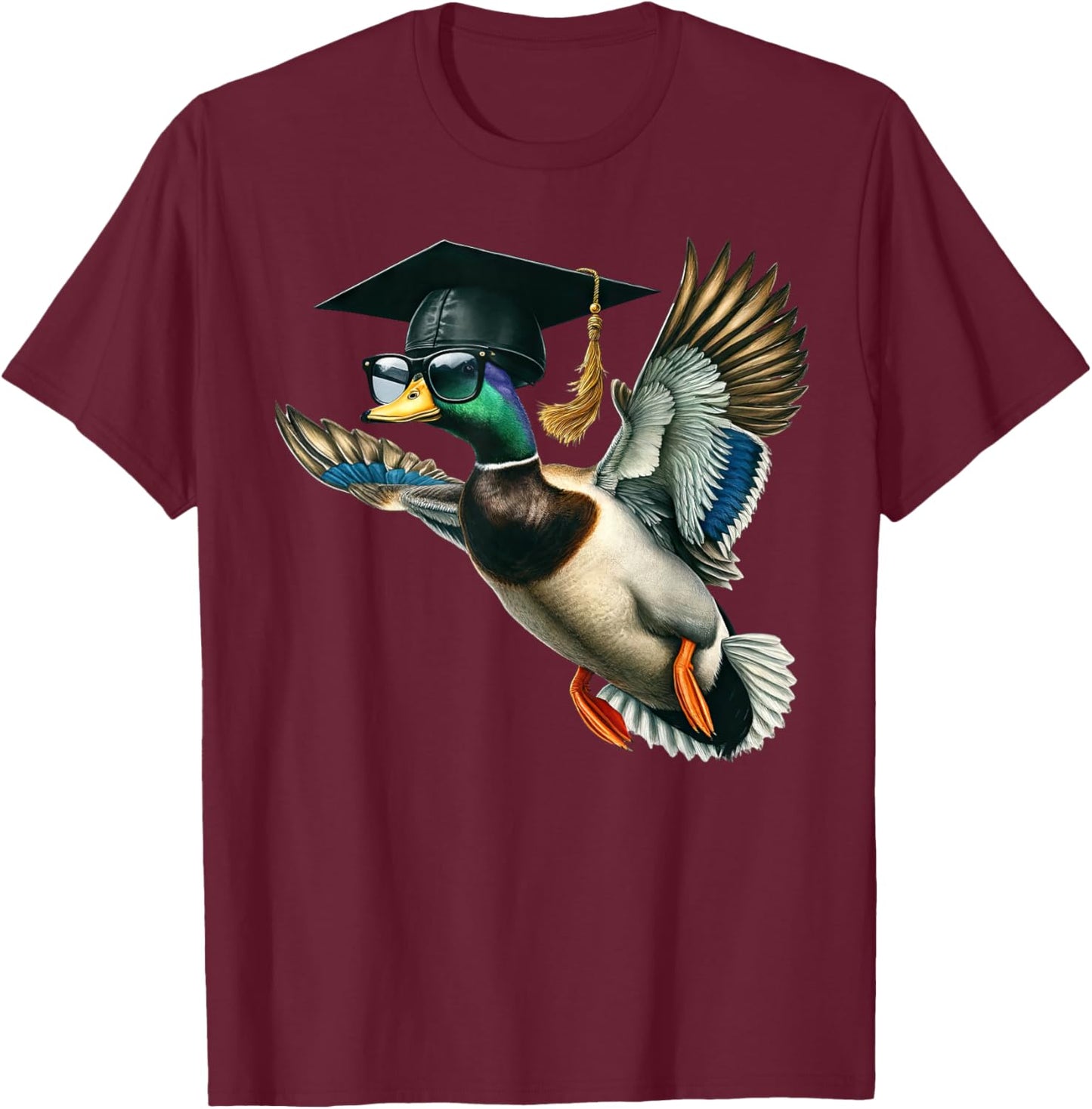 Graduation Mallard Duck Hunter Hunting Season Grad Hunting T-Shirt - T-Shirt | Maroon
