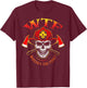 WTF Where's The Fire Fireman Firefighter Department Skull T-Shirt - T-Shirt | Maroon