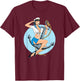 Retro Pin-Up Girl Anchor America Art Vintage Nostalgia T-Shirt - T-Shirt | Maroon