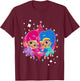 Kids Shimmer & Shine Diamonds and Gems T-Shirt - T-Shirt | Maroon