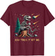 And Then It Hit Me T-Rex Dinosaur Skeleton Coffee Halloween T-Shirt - T-Shirt | Maroon