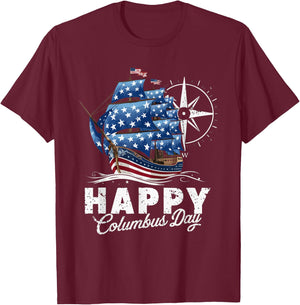Columbus Day Christopher Columbus Italian American T-Shirt - T-Shirt | Maroon
