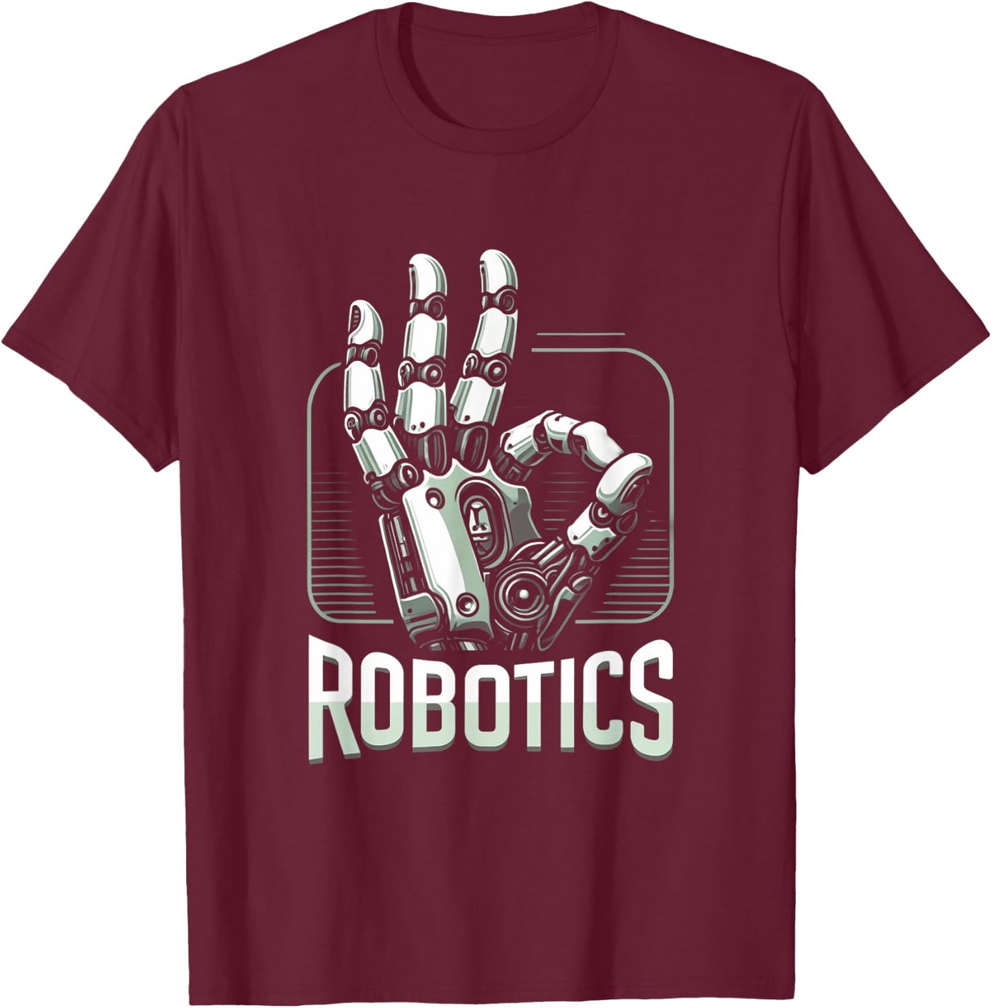 Futuristic Robotic Hand Design Robotics Engineering T-Shirt - T-Shirt | Maroon