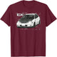 JDM Car EK SI Hatch Red Anime Style T-Shirt - T-Shirt | Maroon