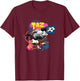 Looney Tunes Tasmanian Devil Retro Vintage Soccer Sketches T-Shirt - T-Shirt | Maroon