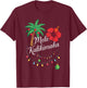 Mele Kalikimaka Hawaii Santa Hawaiian Merry Christmas Tree T-Shirt - T-Shirt | Maroon