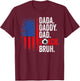 Dada Daddy Dad Coach Bruh Soccer Dad USA Flag Fathers Day T-Shirt - T-Shirt | Maroon