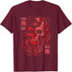 Void Mecha Skull Retro Cyberpunk Goth Techwear Aesthetic T-Shirt - T-Shirt | Maroon